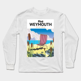 Weymouth seaside travel poster. Long Sleeve T-Shirt